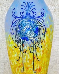 Vaso en vidrio firmado Legras - comprar online