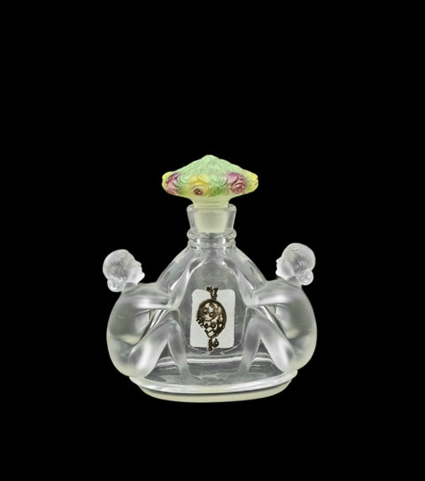 Perfumero vidrio artístico checo