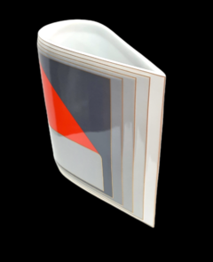 Vaso Rosenthal porcelana decoración geométrica años 70 - comprar online