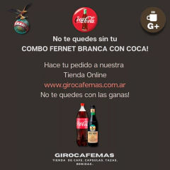 COMBO FERNET BRANCA x 750 ml + 1 COCA COLA x 2.25 lts.