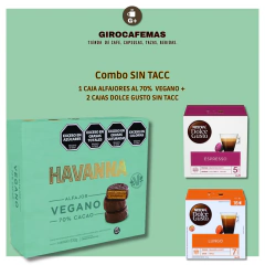 COMBO SIN TACC - 70% Havanna VEGANO + 2 Cajas Dolce Gusto SIN TACC. - Giro Cafe Mas