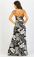 Vestido Longo Estampado Raven Preto - comprar online