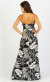 Vestido Longo Estampado Raven Preto - comprar online
