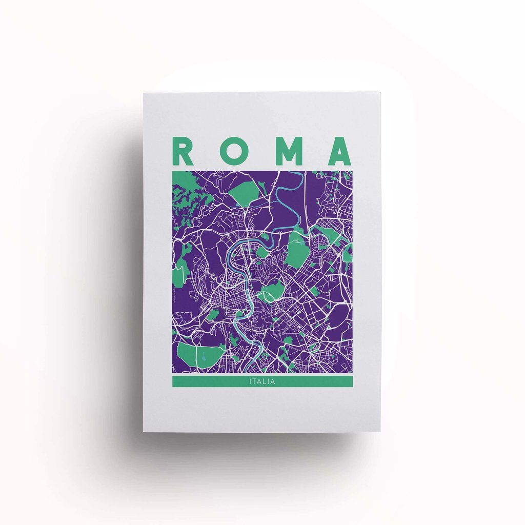 Codigo Postal Roma Lamina postal, Roma, Italia - Comprar en Maplanos