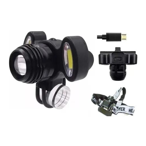 Luz Usb Bici Tipo Minero 400 Lm Con Zoom