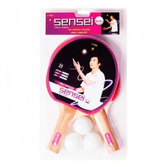 Set Ping Pong Sensei 2 Paletas + 3 Pelotas
