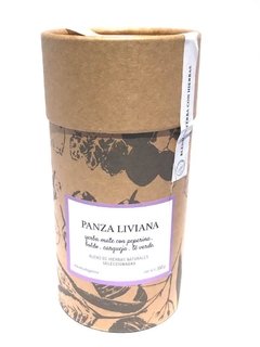 Yerba orgánica con hierbas medicinales "panza liviana" de Sano Mate en yerbera
