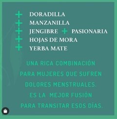 Yerba orgánica con hierbas medicinales "una vez al mes" de Sano Mate en yerbera - comprar online