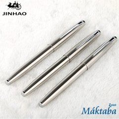 Pluma Estilógrafo Recargable Plateado Clasic Jinha 911 Tinta - comprar online