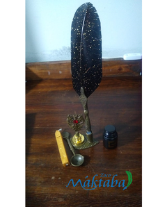 Imagen de SET DE SELLO DE LACRE, CON PLUMA VINTAGE Y CALIGRAFÍA