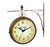 Relógio Parede Dupla Face Estação Retrô Aço Vintage Herweg 6358 - comprar online