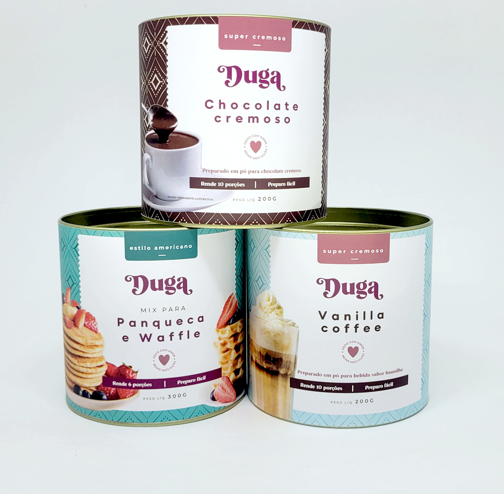 Kit Bom dia - Chocolate Cremoso, Vanilla Coffe, Mix para Panqueca e Waffle Kit Bom dia - Chocolate Cremoso, Vanilla Coffe, Mix para Panqueca e Waffle