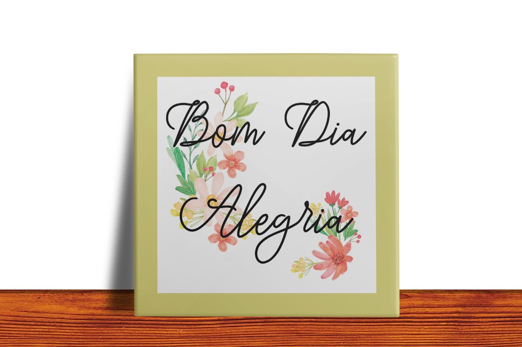 Azulejo Bom Dia Alegria Decorativo Azulejo Bom Dia Alegria Decorativo
