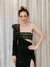AMARANTE - Vestido Longo Preto Ombro Único