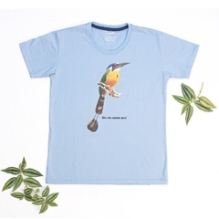 Camiseta infantil Udu - Azul-claro - 100% algodão unissex - Sapotis | Produtos inspirados nos bichos do Brasil