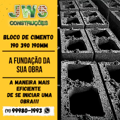 BLOCO ESTRUTURAL VAZADO 2 FUROS CONCRETO 190 390 190MM