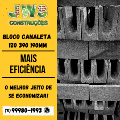 BLOCO CALHA CONCRETO 120 390 190MM
