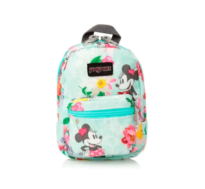 Mini Mochila Jansport Lil Break Disney Mickey y Minnie flores WABRO