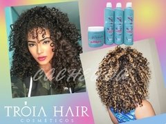 Image of Hair Salon Treatment for Curly Hair - Cacheada Troia Hair - Curly Hair Moisturizing - 4 Steps