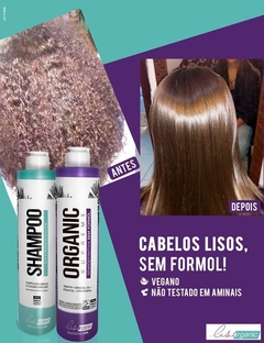 Lisorganic Alisado Progresivo Kit 2 x 500ml - Cabello liso sin formol (Champú + Activo) - Troia Hair Cosmetics