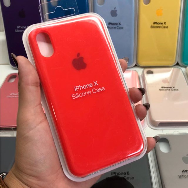 Capas Coloridas de Silicone para iPhone X Xs