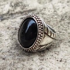Anillo Romano Cabouchon de Onix