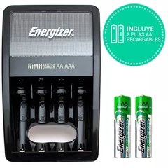 CARGADOR DE PILAS ENERGIZER MAXI + 2 PILAS AA RECARGABLES