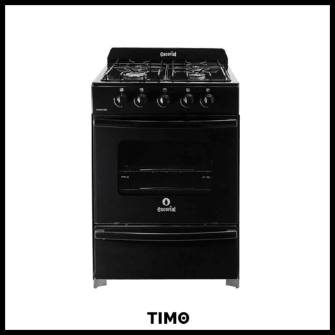Cocina Escorial Palace Gas Natural 51cm Negra
