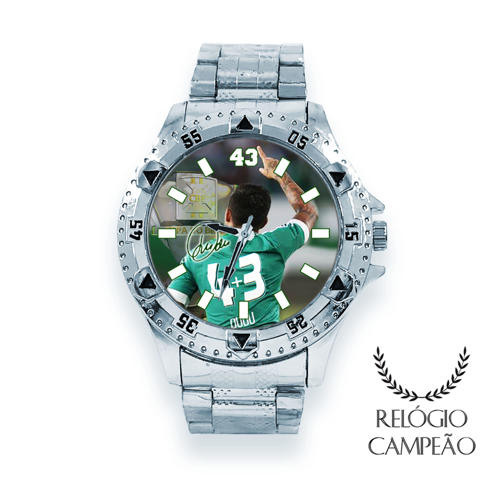 Porcolândia 1914 - O Mundo Dos Nossos Sonhos - Relógio Palmeiras Luxo  (Fundo Verde)