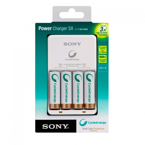 Pilas Recargables Aa 2100mAh Sony con Cargador