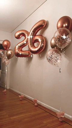 BALLOON BOUQUET ROSE AND GOLD