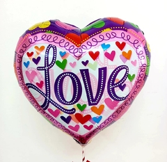 GLOBO 18" SAN VALENTIN VARIAS OPCIONES INFLADO CON HELIO