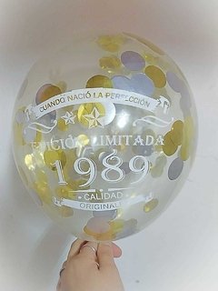 30 Globos impresos con confetti