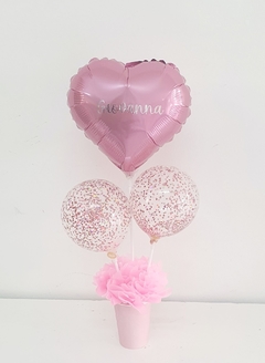 Centro de mesa corazones y burbujas - comprar online