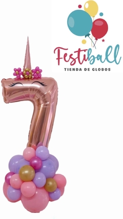 Balloon Bouquet numero Unicornio - comprar online