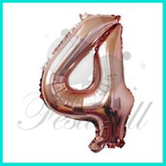 Globo forma de numero 100 cm color Rosa gold SIN INFLAR. - tienda online