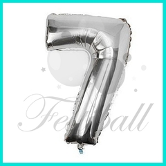 1 Globo forma de numero 66 cm color Plateado. SIN INFLAR - comprar online