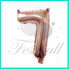 Globo forma de numero 100 cm color Rosa gold SIN INFLAR. - comprar online