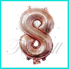 Globo forma de numero 100 cm color Rosa gold INFLADO CON AIRE en internet