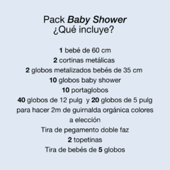 Combo kit Baby shower - comprar online