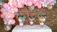 Centro de mesa burbujas personalizadas