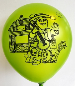 10 globos impresos Granja de zenon