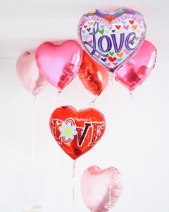 Globos corazon con helio