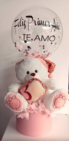 Caja con oso y bubble personalizado