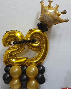 Imagen de Balloon Bouquet de 2 números chicos con helio