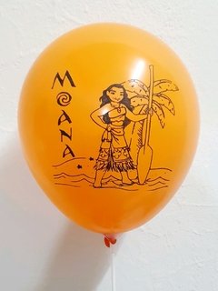 10 Globos Impresos Moana