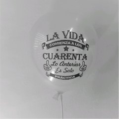 10 globos la vida empieza a los 40 - comprar online