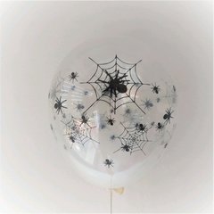 10 globos cristal impresos con arañas