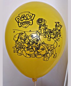 10 Globos Impresos Paw Patrol