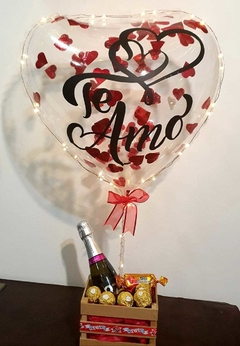 BUBBLE PERSONALIZADA TE AMO CON LED - comprar online